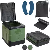 Montafox sulankstoma mobili turistinė tualeto dėžė, 150 kg apkrova, polipropilenas, 25 l
