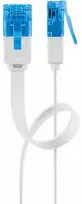 Goobay CAT 6A plokščiasis tinklo kabelis U/UTP, baltas, 0,5 m, Cat6a, U/UTP (UTP), RJ-45, RJ-45, baltas