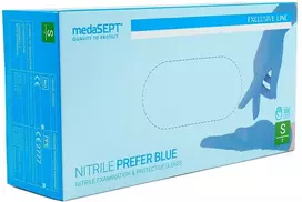 Dėklas Medasept Nitrile Prefer nitrilinės pirštinės be pudros S 100 vnt.