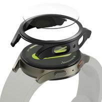 Apsauginis dėklas ir grūdintas stiklas "Ringke Slim & Tempered Glass" laikrodžiui Samsung Galaxy Watch 7 (44 MM) TITANIUM BLACK
