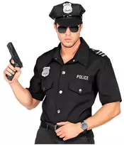 Widmann Juodi policijos marškinėliai kostiumui