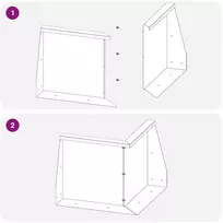 Sienelė 50 x 50 x 50 cm Galvanizuotas plienas Sidabrinė