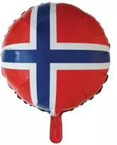 Globos Europe Bv Norvegijos vėliavos folijos balionas, 46 cm