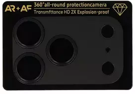 Fusion Accessories Grūdinto stiklo „Aluminum Metal Camera Full Cover Lens“ apsauga kamerai, skirta „iPhone 18 Pro“, juoda (blokas + tinklelis)