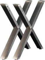 Wiltec X formos plieninės stalo kojos 72 x 60 cm, 200 kg, modelis 60864