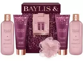 Baylis & Harding Grožio priežiūros rinkinys (Laukinė vyšnia ir vanilė) - Kūno priežiūros dovanų rinkinys dėžutėje (5 vnt.)
