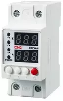 Įtampos Apsaugos Relė - CNC Apsauga Nuo Viršįtampio Ir Žemės Įtampos, 63 A, 230 V AC, Balta