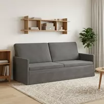 3 vietų sofa Tamsiai pilka 190 x 81 x 82 cm Kordūrinis audinys