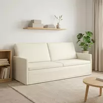 3 vietų sofa Kreminė 190 x 81 x 82 cm Kordūrinis audinys