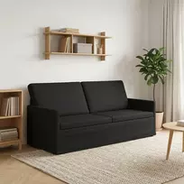 3 vietų sofa Juoda 190 x 81 x 82 cm Audinys