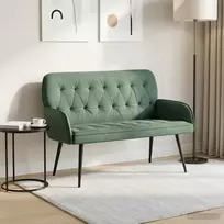 Dvivietė sofa su metalinėmis kojelėmis 2 vietos Jūrinė žalia