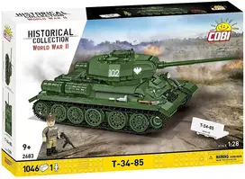 Cobi Konstruktoriaus kaladėlės T-34-85 1046 kaladėlės