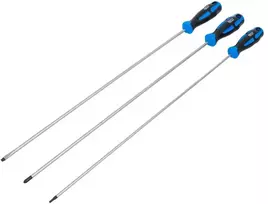 Bgs Technic Ypač ilgų atsuktuvų rinkinys | SL 6 mm / PH2 / Torx T15 | 450 mm | 3 vnt. (74738)