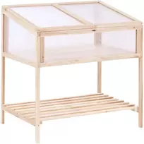 Beliani Balkoninis šiltnamis ARANOVA, 80 × 58 cm, eglės mediena, šviesiai rudas