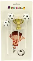 Futbolo tematikos torto žvakučių rinkinys, 13,5 cm