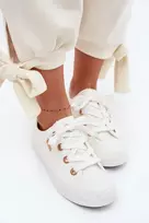 Lee Cooper Balti medžiaginiai suvarstomi aukštos kokybės bateliai