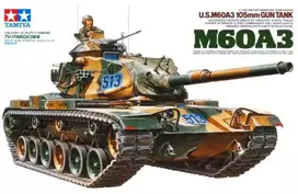 Tamiya M60A3 105 mm pabūklo tanko surenkamas modelis 1/35, 35140