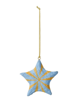 Broste Copenhagen - Pulp Star Ornament - Kalėdiniai žaisliukai ir eglutės aksesuarai - Mėlyna