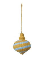 Broste Copenhagen - Pulp Ornament Spinning Top - Kalėdiniai žaisliukai ir eglutės aksesuarai - Mėlyna
