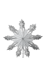Broste Copenhagen - Snowflake Tree Topper - Kalėdiniai žaisliukai ir eglutės aksesuarai - Sidabro