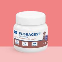 FLORAGEST M – papildas šunims (15–35 kg), pakuotėje – 30 tablečių.