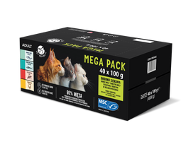 PetRepublic MegaPack Adult MSC šlapias kačių maistas, maišeliai, 40 vnt. po 100 g