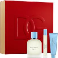 Dolce&Gabbana Light Blue Pour Homme EDT Trio Gift Set dovanų rinkinys vyrams