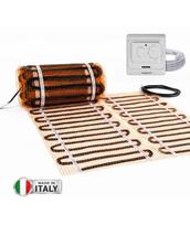 Grindinio šildymo tinklelis Warmset BLACK, 150W/m², 450W, 3 m² + neprogramuojamas termostatas Feelspot WTH71.36