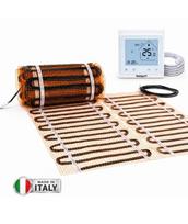 Grindinio šildymo tinklelis Warmset BLACK, 150W/m², 150W, 1 m² + programuojamas termostatas Feelspot WTH51.36 NEW