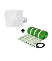 Grindinio šildymo tinklelis Wellmo MAT, 150 W, 0,5 m² + programuojamas termostatas Feelspot WTH22.16 NEW WiFi