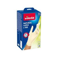 Vileda Multi Latex 100 Disposable gloves Beige 100, GLVVEA179654