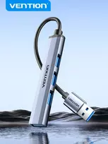 Vention CKOHB sąsajos šakotuvas USB 3.2 Gen 1 (3.1 Gen 1) Type-A 5000Mbit/ai Pilka
