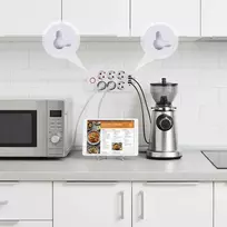 Maclean elektros paskirstytuvas, 6 lizdai + 4xUSB prailginimo laidas, 110–240 V kintama srovė, 50/60 Hz, 2,1 A, maks. 2500 W, 1,5 m, baltas, MCE389 W