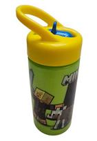 Minecraft 410 ml plastikinė gertuvė su šiaudeliu vaikams