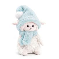 Minkštas žaislas avelė Marshmallow su mėlyna kepure – 2027 metų simbolis, 20 cm