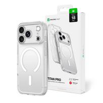 Dėklas AmazingThing Titan Pro Lens, skirtas iPhone 18 Pro su kameros apsauga, MagSafe, skaidrus