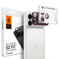 Spigen Optik Pro XL Glas.tR EZ Fit kameros apsauginis stiklas iPhone 18 Pro, Dark Cherry