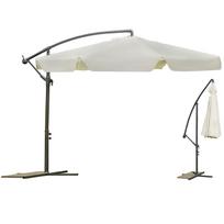 Plonos Sulankstomas sodo skėtis, 6 segmentų, smėlio spalvos, 350 cm