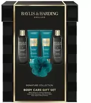 Baylis & Harding Signature Collection kūno priežiūros dovanų rinkinys (juodieji pipirai ir ženšenis) – kūno priežiūros dovanų rinkinys vyrams (5 vnt.)