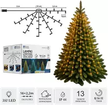 LED girlianda su žiedu, 16 × 2,2 m, 352 LED, šiltai balta