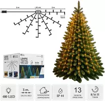 LED girlianda su žiedu, 3 m, 480 LED, šiltai balta