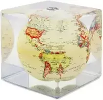 Mova Globes Savaime besisukantis gaublys-kubas MOVA 12,7 cm, politinis antikinis