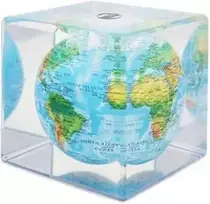 Mova Globes Savaime besisukantis gaublys-kubas MOVA 12,7 cm, gamtinis mėlynas