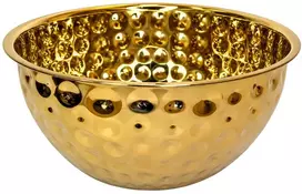 Metalinis serviravimo dubuo auksinis 14 cm