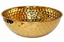 Metalinis serviravimo dubuo auksinis 22 cm