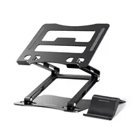 Wozinsky WRS-CPY75DSB aliumininis nešiojamojo kompiuterio ir planšetės stovas 11–17.3", juodas