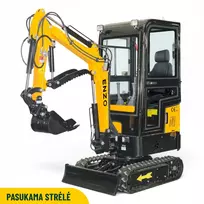 Mini Ekskavatorius ENZO HT-10B, Youp KD192FC (su kabina) su pasukama strėle