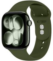 Žalia (Olive Green) apyrankė Apple Watch 8 / 9 / 10 / 11 / 12 / SE / Ultra (44 / 45 / 46 / 49 mm) "Tech-Protect Silicone"