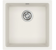 Virtuvės plautuvė Helika Forma SQF102-710W, baltos spalvos
