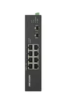 Hikvision DS-3T0510HP-E/HS tinklo komutatorius Ne-valdomas Gigabit Ethernet (10/100/1000) Maitinimas per Eternetą (PoE) Juoda